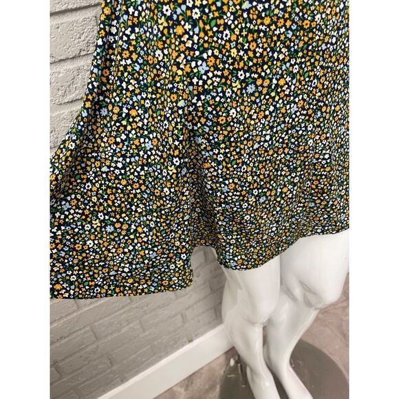 Michael Kors Quinn Floral Crisscross Neckline Sleeveless Mini Dress Size M - Picture 7 of 11